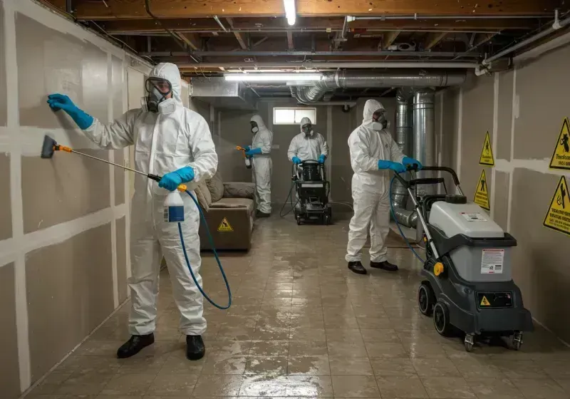 Basement Moisture Removal and Structural Drying process in Box Elder County, UT